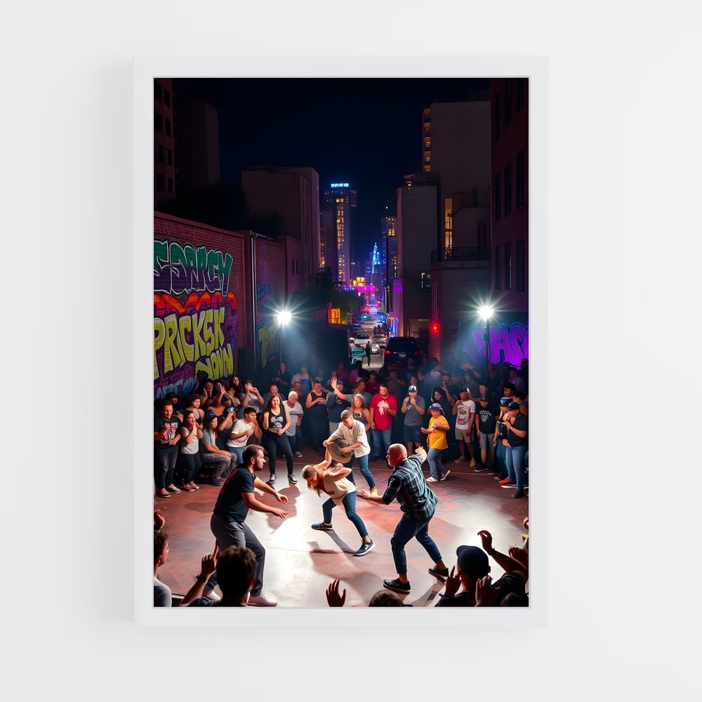Poster Red bull illuminés – affiche Danse (vue 3)